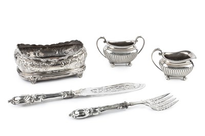 Lot 444 - A late Victorian silver sucrier and milk jug,...