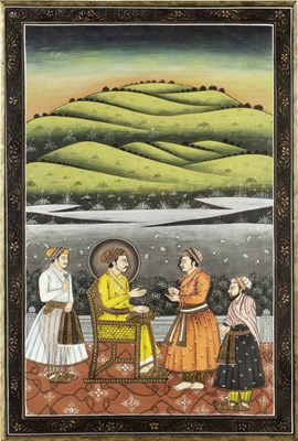 Lot 554 - Kangra School India, 19th Century depicting a...