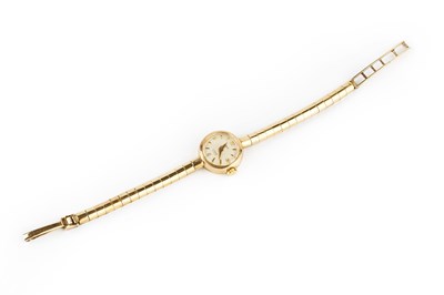 Lot 222 - A lady's 9ct gold bracelet watch, the circular...