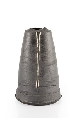 Lot 674 - Dan Kelly (b.1953) Vessel black glaze with a...