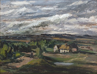 Lot 195 - George Bissill (1896-1973) Wiltshire Landscape...