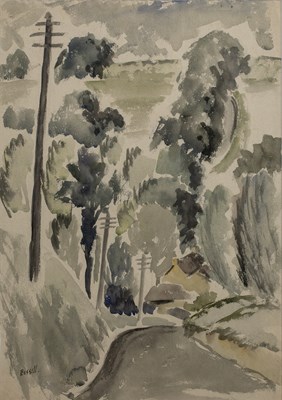 Lot 106 - George Bissill (1896-1973) Village Road with...