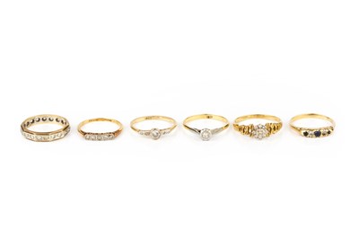 Lot 63 - A collection of dress rings, comprising a...