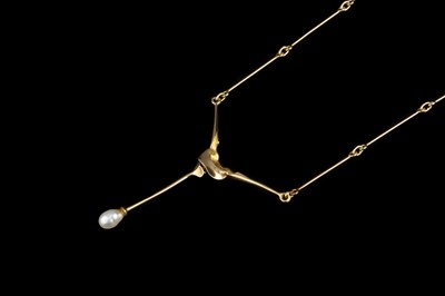 Lot 150 - A pearl pendant necklace by Lapponia, the...