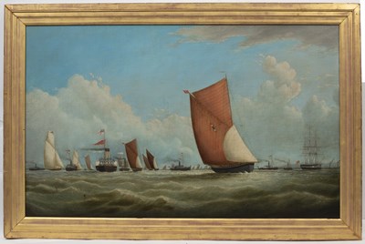 Lot 216 - Joseph Witham (1831-1912) The Thames Sailing...