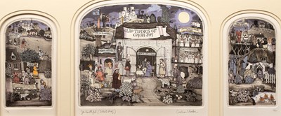 Lot 262 - Graham Clarke (b.1941) 'Ye Faithful', triptych,...