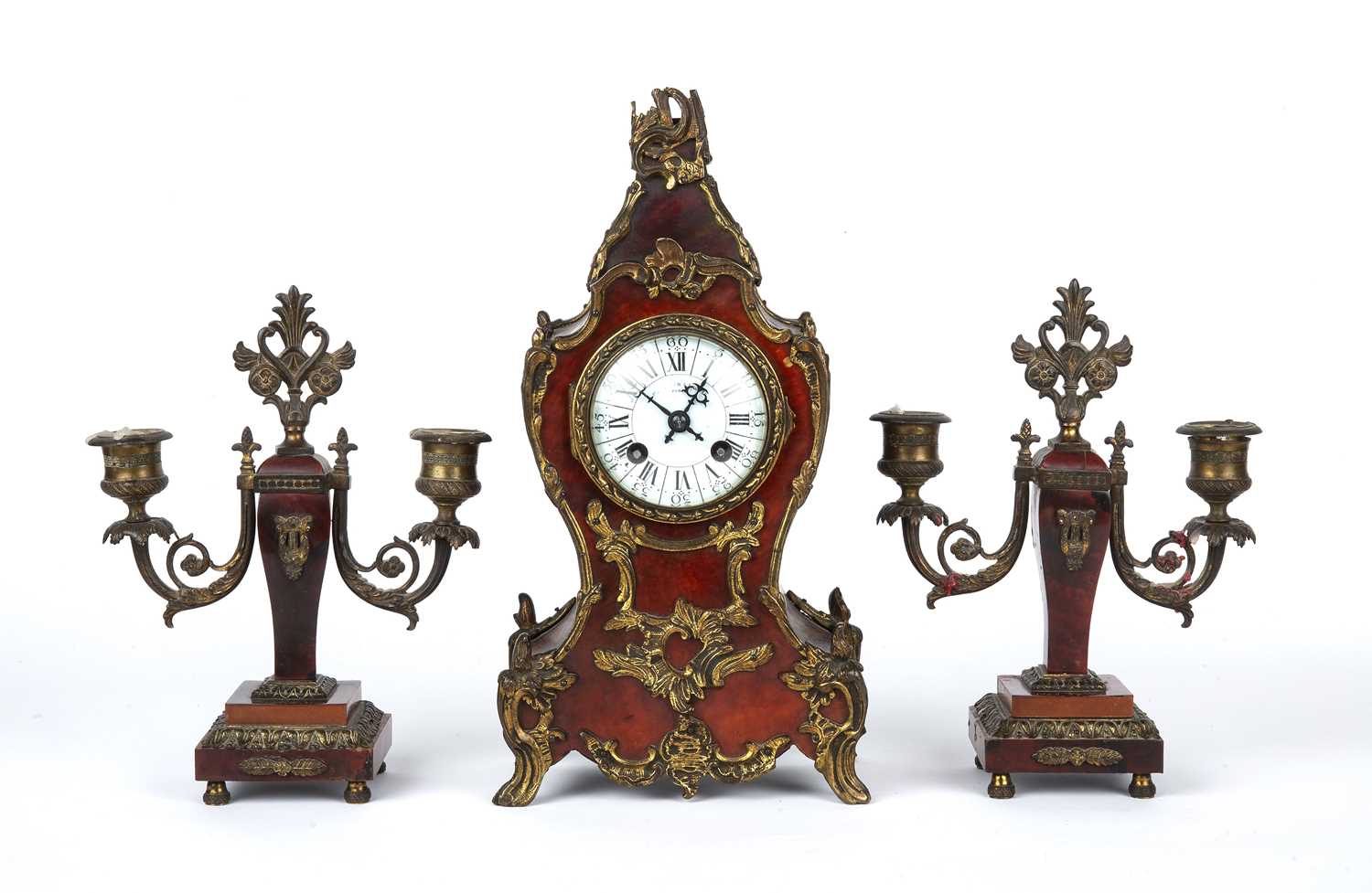 Lot 3 - A late 19th century French red tortoiseshell...