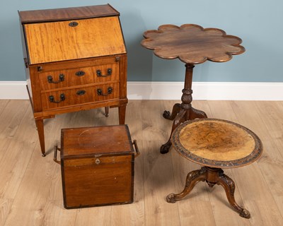 Lot 191 - A 19th century travelling box, mahogany, with...