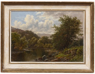 Lot 548 - Thomas Spinks (1847-1927) A river landscape...