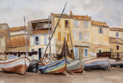 Lot 210 - Philip Naviasky (1894-1983) Boats on the Beach...