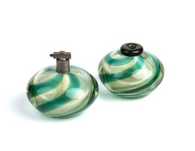 Lot 861 - Art Deco Two vases, probably French glass,...