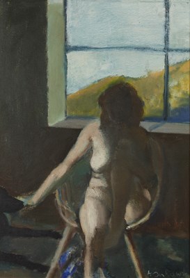 Lot 242 - Henry Inlander (1925-1983) Woman and a Dog by...