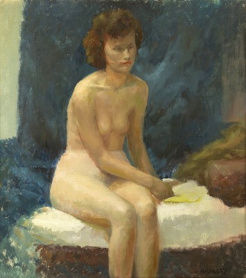 Lot 212 - Philip Naviasky (1894-1983) Seated Nude signed...