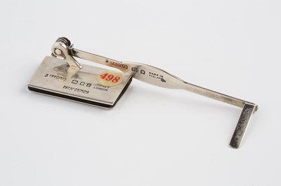 Lot 305 - A silver bookmark by Asprey & Co, with engine...