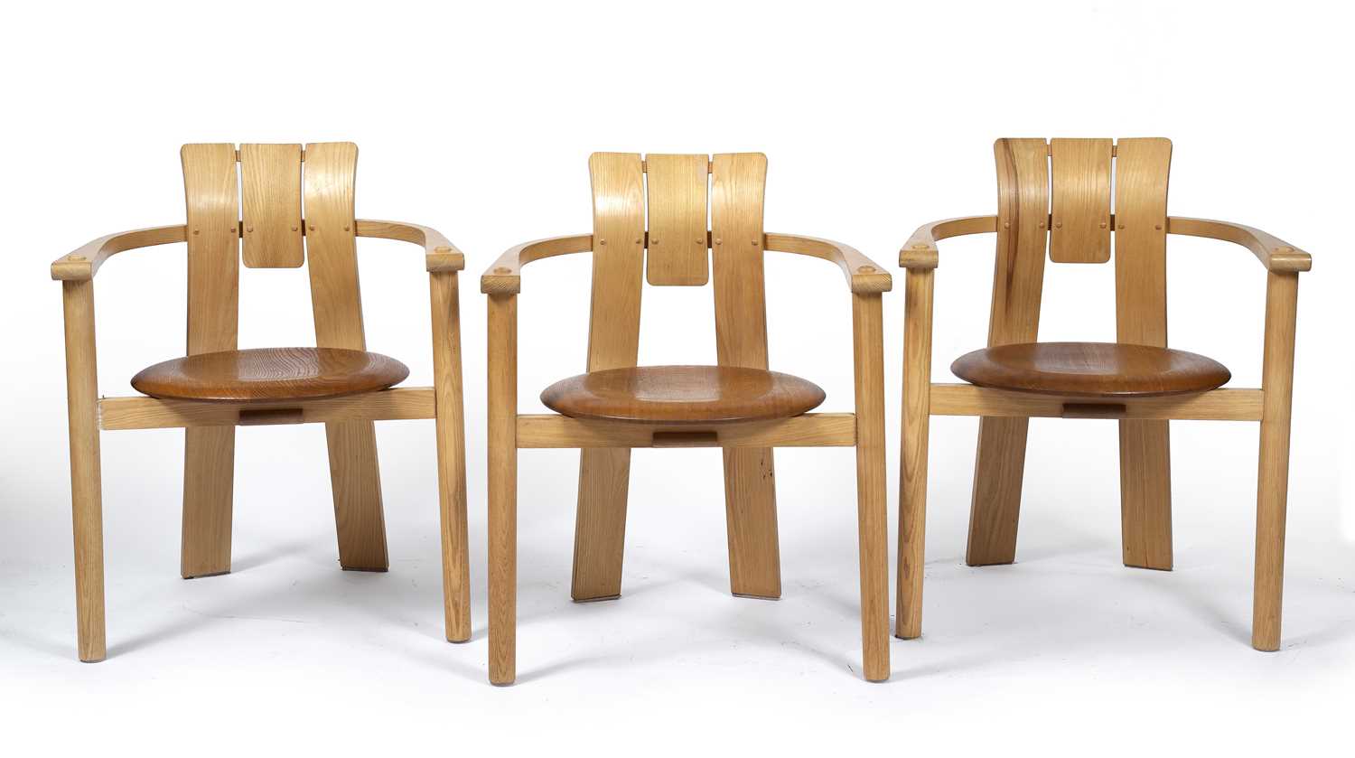 Lot 876 - David Colwell (b.1944) Three armchairs...