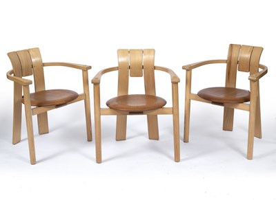 Lot 876 - David Colwell (b.1944) Three armchairs...