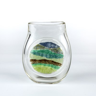 Lot 850 - Pauline Solven (b.1943) Landscape vase studio...