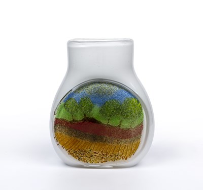 Lot 849 - Pauline Solven (b.1943) Landscape vase studio...