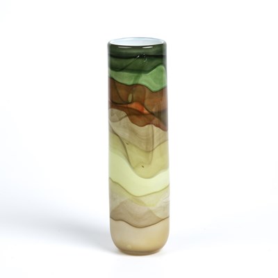 Lot 847 - Pauline Solven (b.1943) Tall trail vase studio...