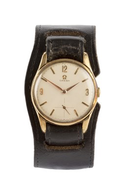 Lot 218 - A 9ct gold cased wristwatch by Omega, the...