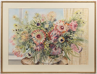 Lot 397 - Mary May O'Shea Still life - a glass vase of...