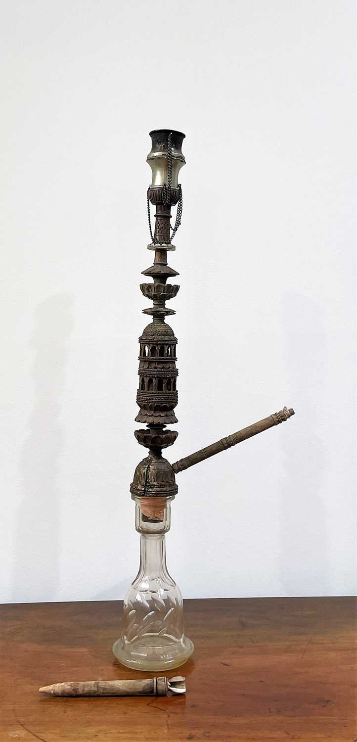 Lot 281 - Large Hookah Turkish or Syrian, with a cut