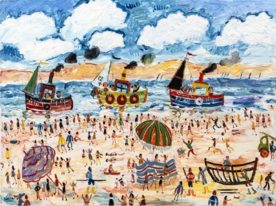 Lot 308 - Simeon Stafford (b.1956) The Fishing Fleet,...