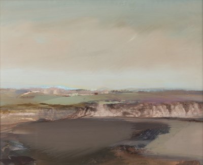 Lot 220 - Mardi Barrie (1931-2004) Pembrokeshire Bay oil...