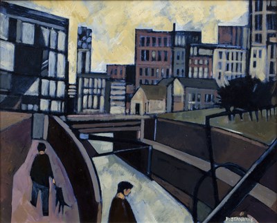 Lot 168 - Peter Stanaway (b.1943) 'Black Country Canal',...