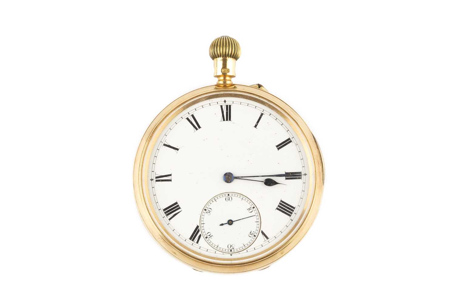 Lot 202 - An Edwardian 18ct gold open face pocket watch,...