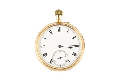 Lot 202 - An Edwardian 18ct gold open face pocket watch,...