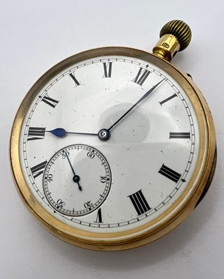 Lot 202 - An Edwardian 18ct gold open face pocket watch,...