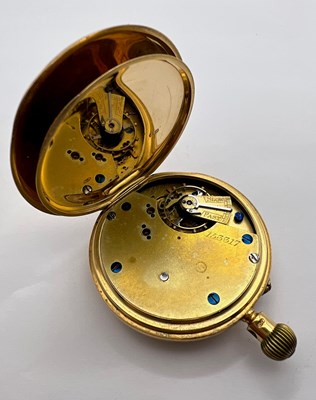 Lot 202 - An Edwardian 18ct gold open face pocket watch,...