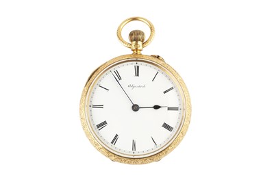 Lot 205 - A late Victorian 18ct gold open face fob watch,...