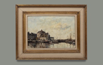 Lot 214 - Edward Seago (1910-1974) The Lock at Honfleur...