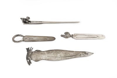 Lot 326 - A late Victorian silver bookmark by Sampson...