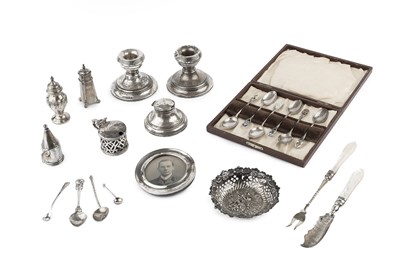 Lot 449 - A small collection of assorted silver, to...