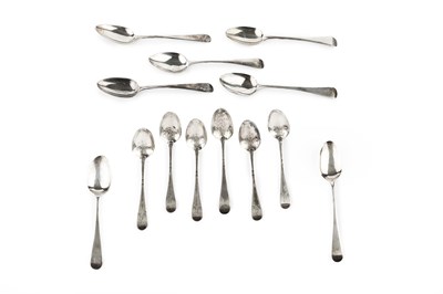 Lot 438 - A set of five mid 18th century silver...