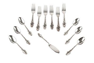 Lot 468 - A set of six late 19th century American silver...