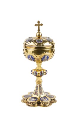 Lot 485 - A mid 19th century French silver-gilt and...