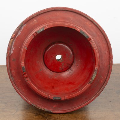 Lot 396 - Cinnabar lacquer vase Chinese, late 18th/early...