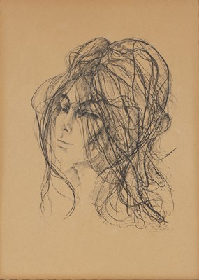 Lot 385 - Rodolfo de Sanctis (b.1936) Head of a Girl...