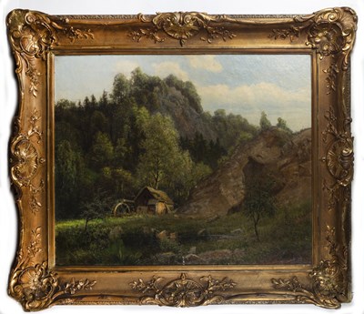 Lot 522 - August Leonhardi (1867-1940) Mountain...