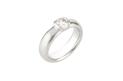 Lot 181 - A diamond single stone ring by Tiffany & Co.,...