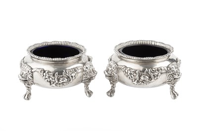 Lot 378 - A pair of mid Victorian silver large salts, of...