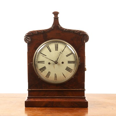 Lot 15 - Mahogany cased bracket clock and later bracket...