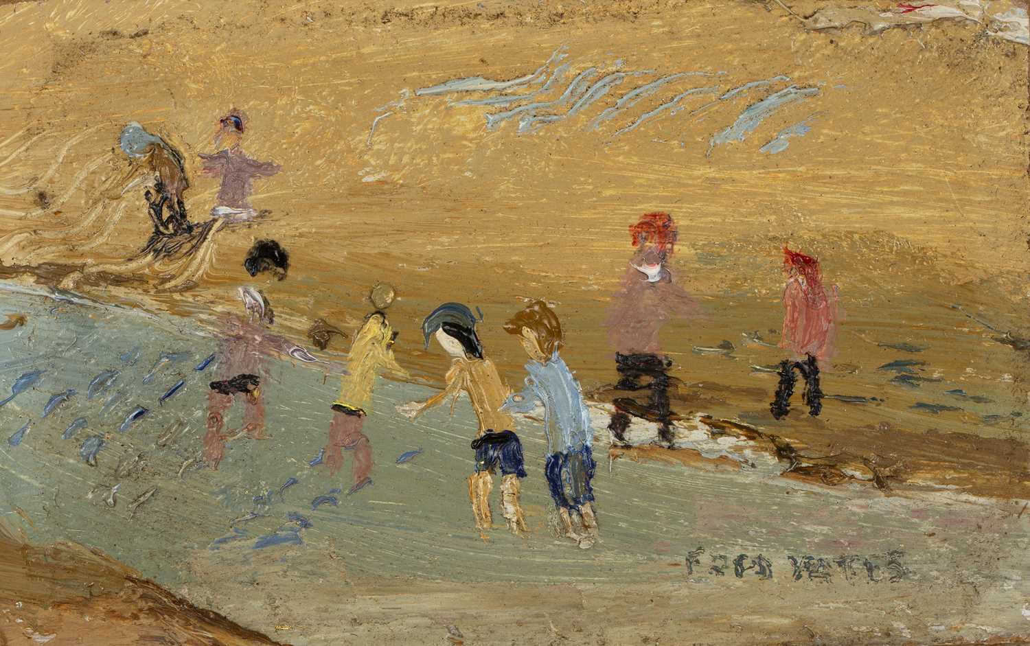 Lot 460 - Fred Yates (1922-2008) Children Playing on the...