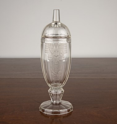 Lot 344 - Attributed to Orrefors cut glass vase and...