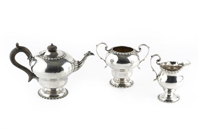 Lot 558 - A late Victorian silver three piece tea...