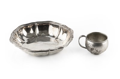 Lot 561 - A Norwegian silver dish, with shaped and...